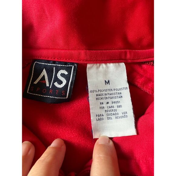 A|S Sports Vintage Wisconsin Track Jacket Size Medium - Picture 2 of 7